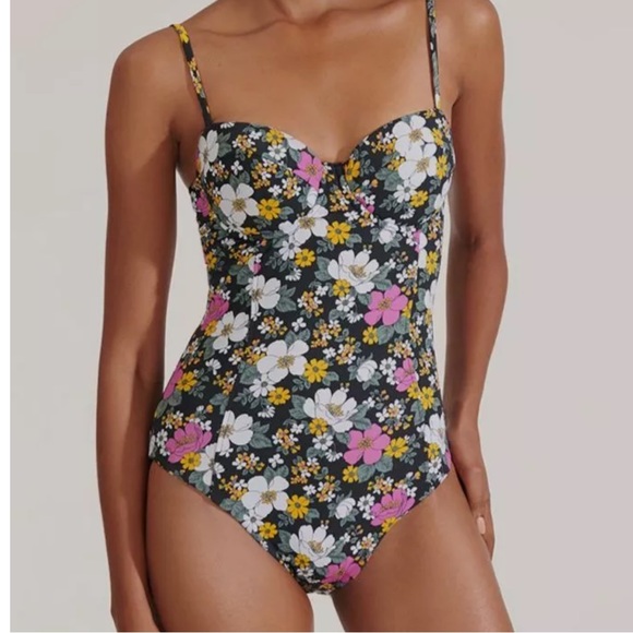 Veronica Beard Womens Black Bridge Underwire One Piece Swimsuit Size Medium - Picture 1 of 7